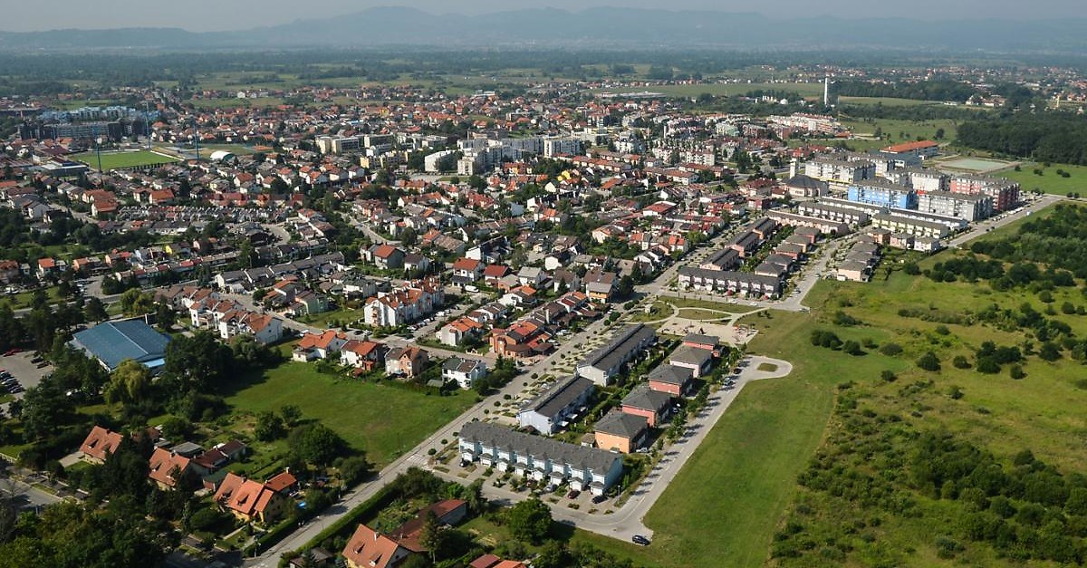 Pogled na Zaprešić u blizini projekta Bistra Park